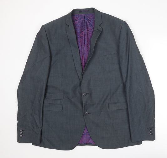Gibson Mens Grey Wool Jacket Suit Jacket Size 46 Regular