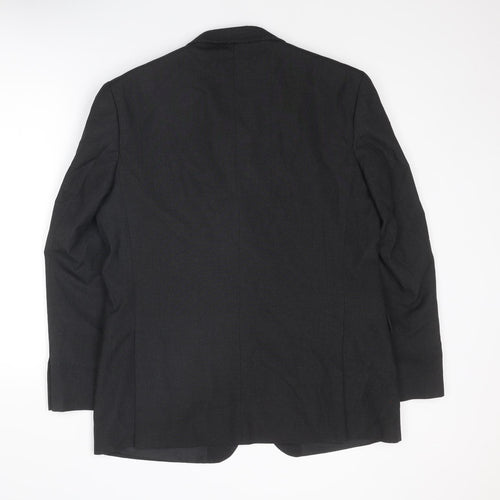 Thomas Nash Mens Black Wool Jacket Suit Jacket Size 40 Regular