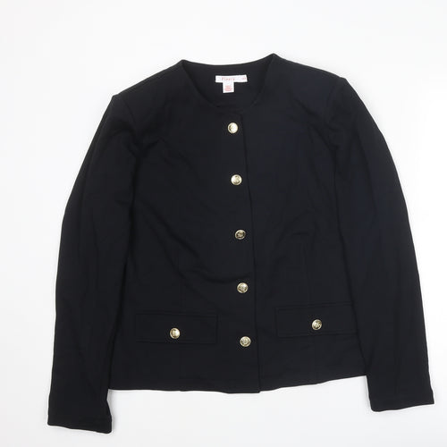 Finery Womens Black Jacket Blazer Size 18 Button