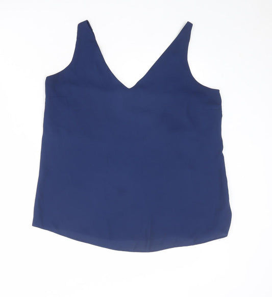 Dorothy Perkins Womens Blue Polyester Camisole Tank Size 14 V-Neck