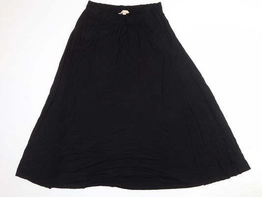 H&M Womens Black Lyocell Swing Skirt Size L