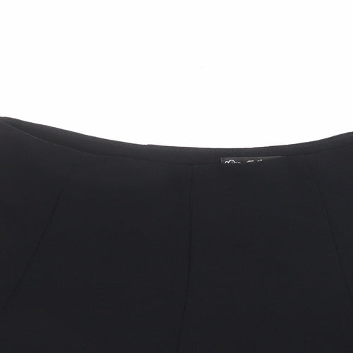 Miss Selfridge Womens Black Polyester Culotte Shorts Size 8 Regular Zip