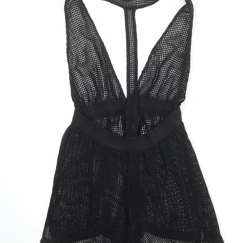 Kendall And Kylie Womens Black Polyester Playsuit One-Piece Size 12 Pullover