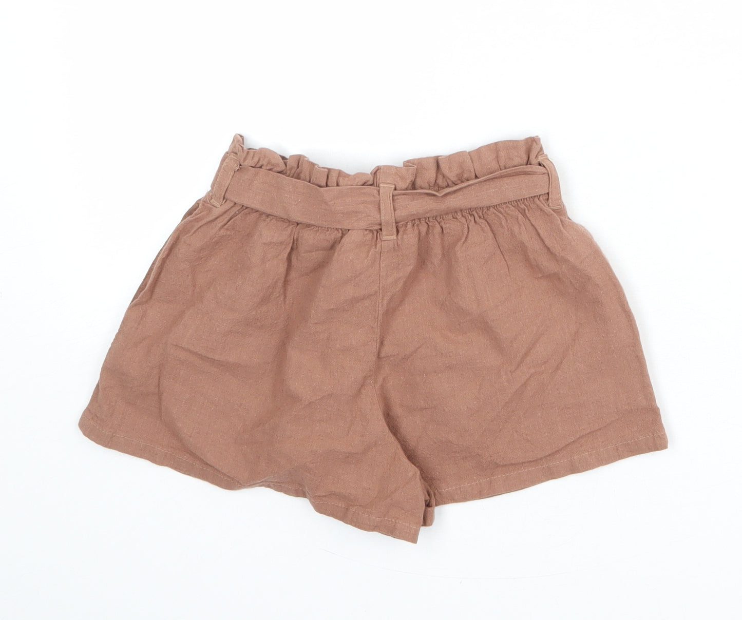H&M Girls Brown Cotton Chino Shorts Size 4-5 Years Regular