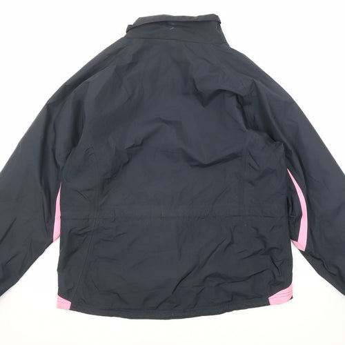 Dunlop Womens Black Windbreaker Jacket Size 16 Zip