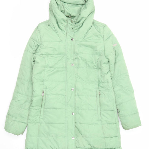 Regatta Womens Green Quilted Coat Size 10 Zip