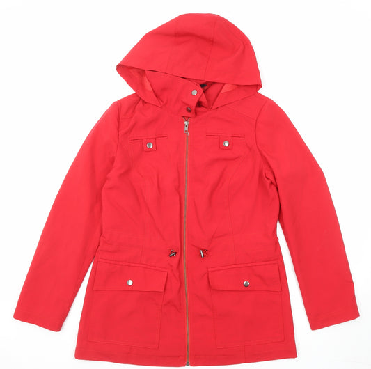 Marks and Spencer Womens Red Jacket Size 10 Zip