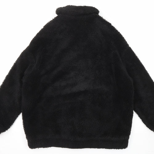 Urban Outfitters Womens Black Jacket Size S Zip - Teddy Style