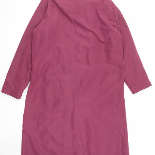 Classic Womens Purple Overcoat Coat Size 14 Button