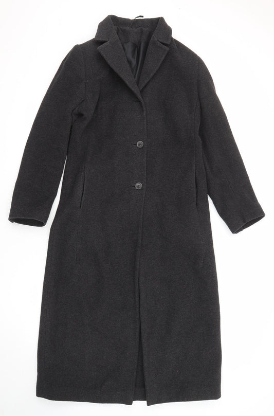 Principles Womens Grey Overcoat Coat Size 12 Button