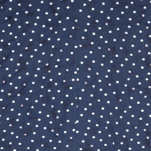 Marks and Spencer Womens Blue Polka Dot Cotton Swing Skirt Size 16