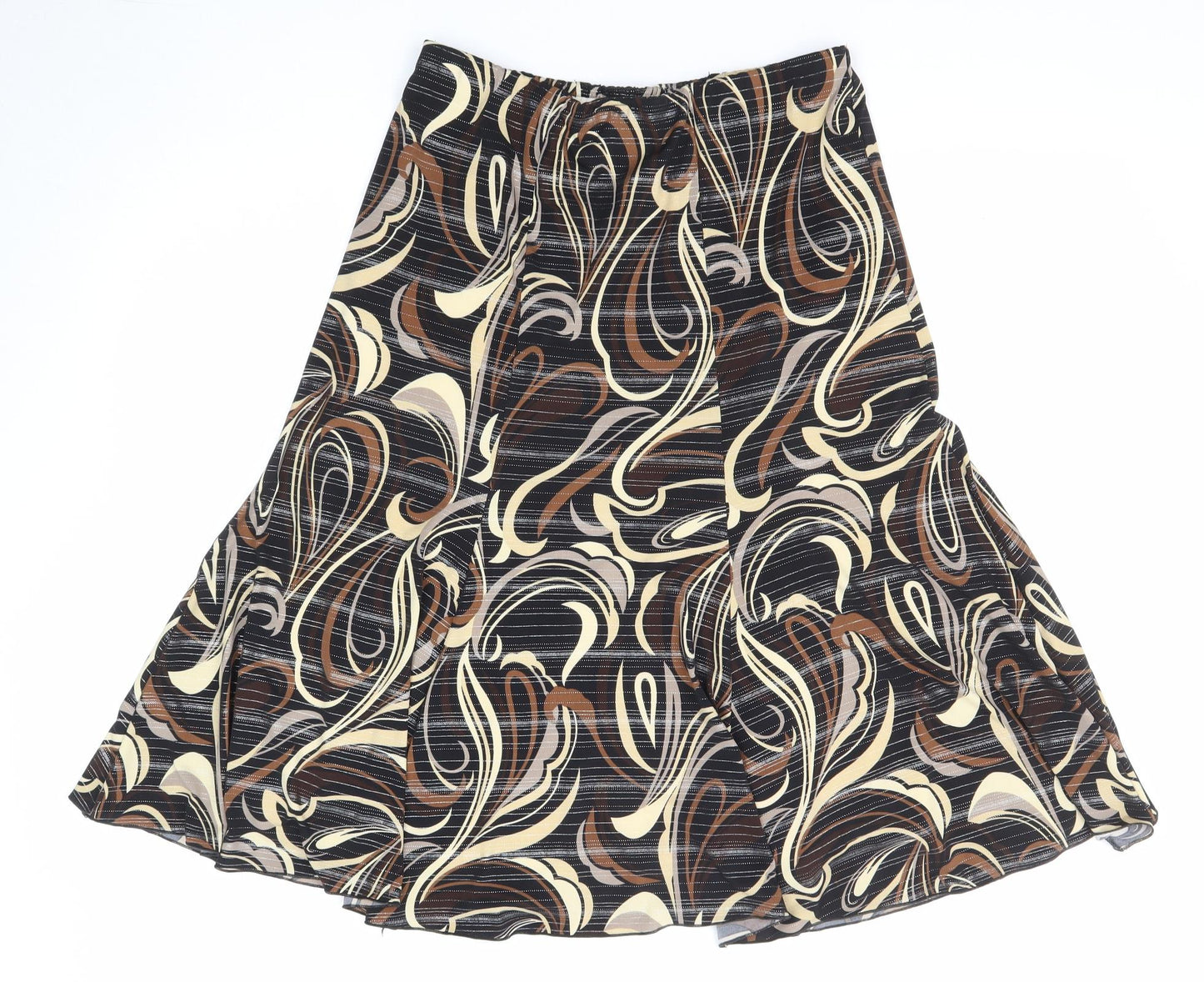 Simtex Womens Multicoloured Geometric Polyester Swing Skirt Size M