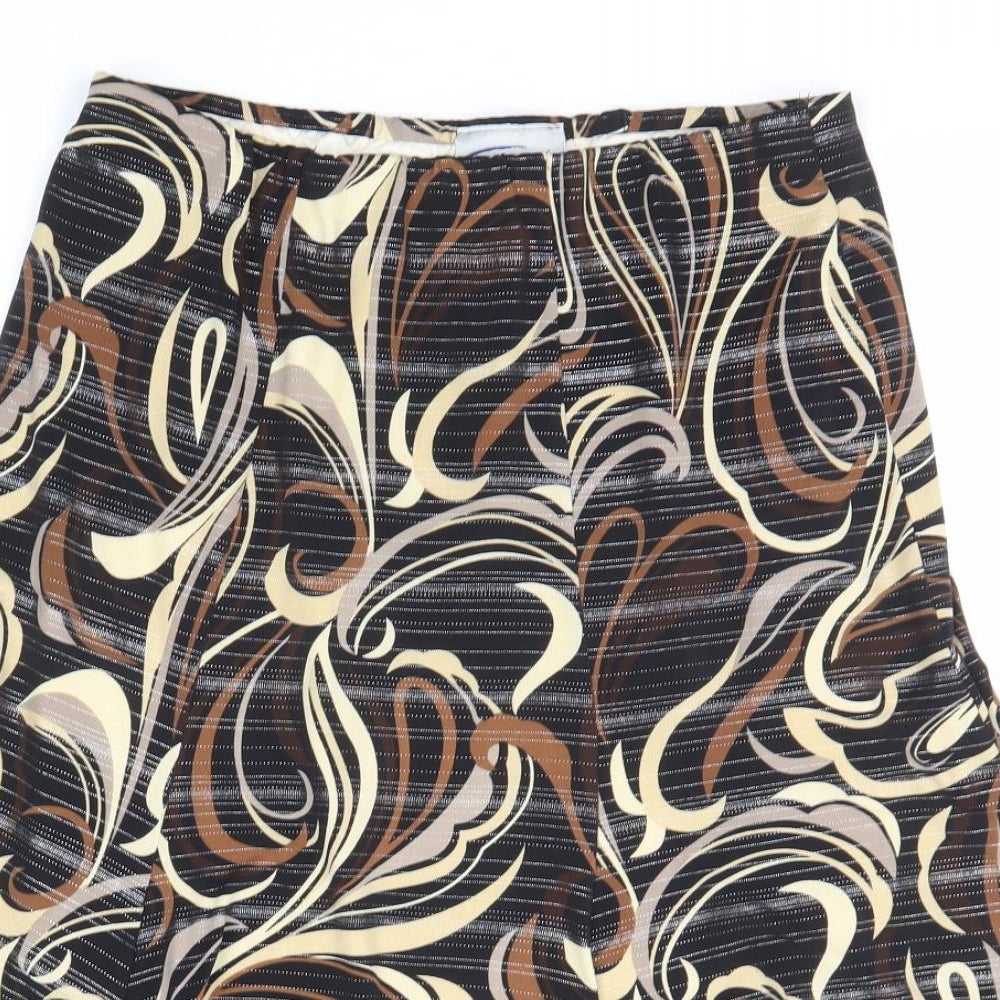 Simtex Womens Multicoloured Geometric Polyester Swing Skirt Size M