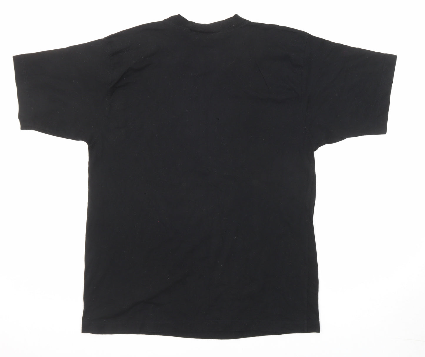 Bubblegum Mens Black Polyester T-Shirt Size M Round Neck - Super Dad