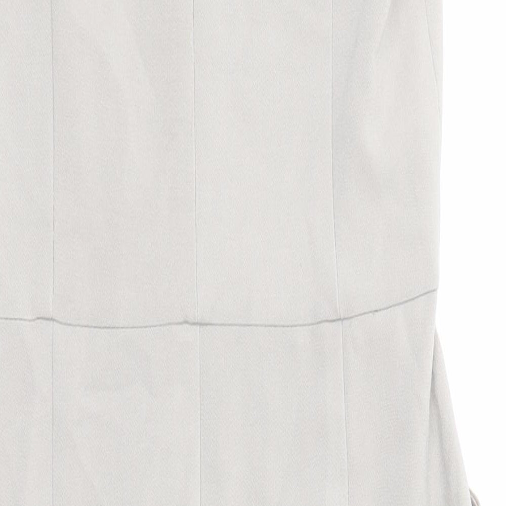 ASOS Womens Grey Colourblock Polyester Pencil Dress Size 8 V-Neck Zip