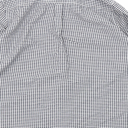 Burton Mens Blue Check Cotton Button-Up Size M Collared Button