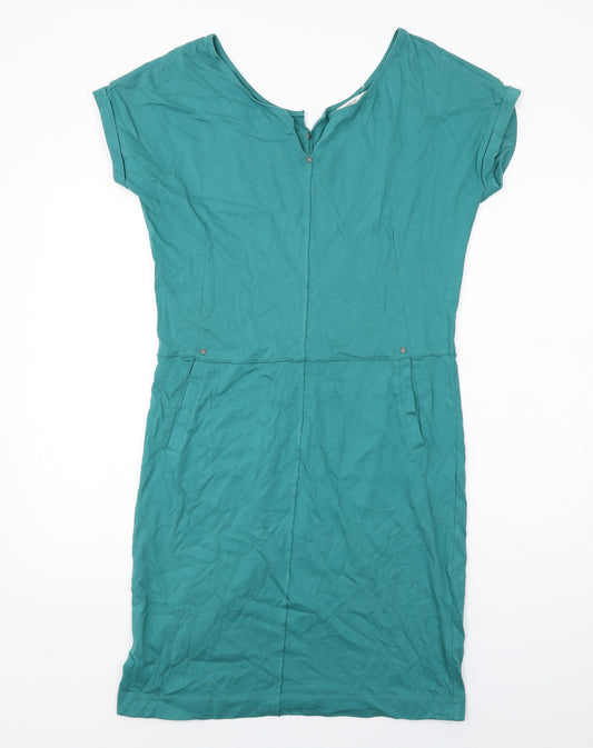 Sandwich Womens Green Cotton Shift Size S V-Neck Pullover