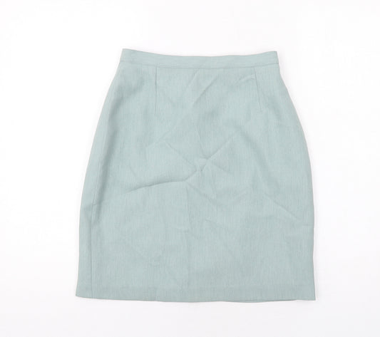 Modern Classics Womens Green Polyester Straight & Pencil Skirt Size 10 Zip