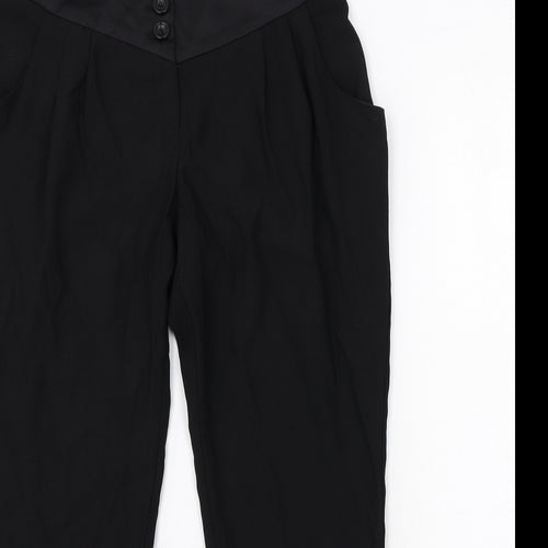 Untold Womens Black Polyester Trousers Size 10 Regular Zip