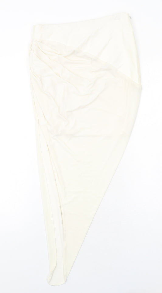 HOUSE OF CB Womens White Polyester Bandage Skirt Size S Zip