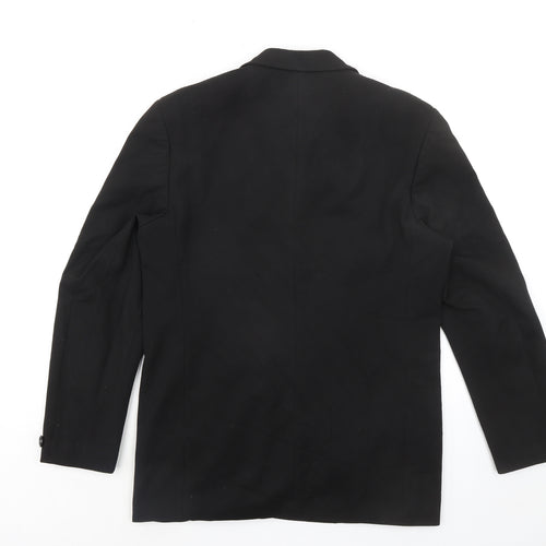 Copperstone Tailoring Mens Black Polyester Jacket Blazer Size 38 Regular