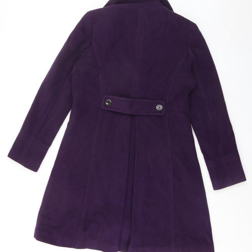 Lands' End Womens Purple Pea Coat Coat Size 10 Button