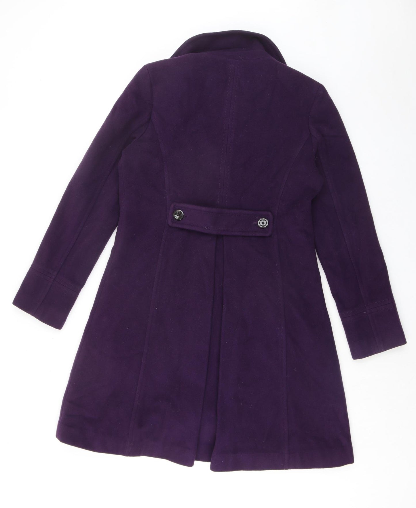 Lands' End Womens Purple Pea Coat Coat Size 10 Button
