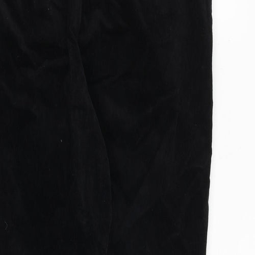 La Redoute Womens Black Cotton Trousers Size 14 Regular Zip