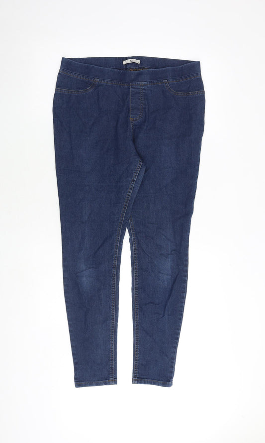 TU Womens Blue Cotton Jegging Jeans Size 14 Regular