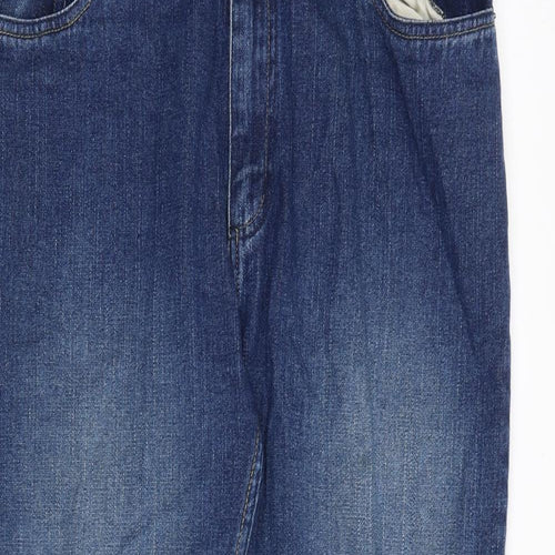 True Vintage Mens Blue Cotton Straight Jeans Size 36 in L29 in Regular Zip