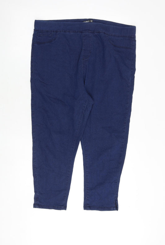 PEP&CO Womens Blue Cotton Jegging Jeans Size 18 Regular