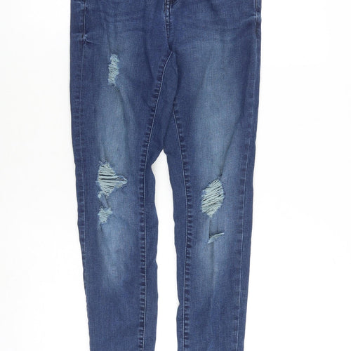 ESMARA Womens Blue Cotton Skinny Jeans Size 10 Slim Zip