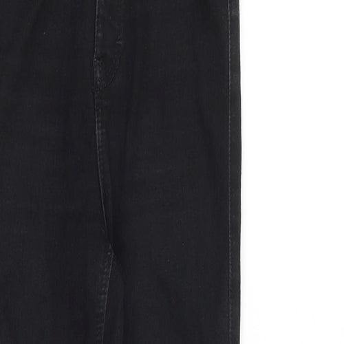 Topshop Womens Black Cotton Skinny Jeans Size 25 in L32 in Regular Zip