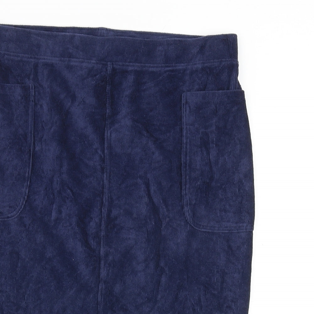 TU Womens Blue Cotton Straight & Pencil Skirt Size 16