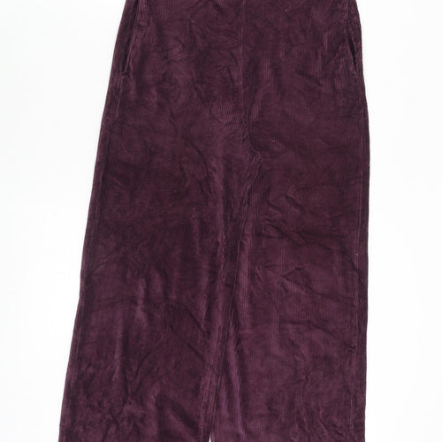 Marks and Spencer Womens Purple Cotton Trousers Size 12 Regular
