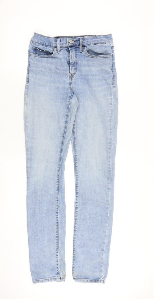 Levi's Womens Blue Cotton Skinny Jeans Size 28 in Slim Zip