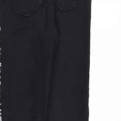 Topshop Womens Black Cotton Skinny Jeans Size 26 in L30 in Regular Zip