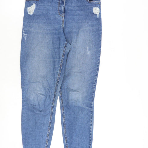 /Denim Womens Blue Cotton Skinny Jeans Size 12 Regular Zip