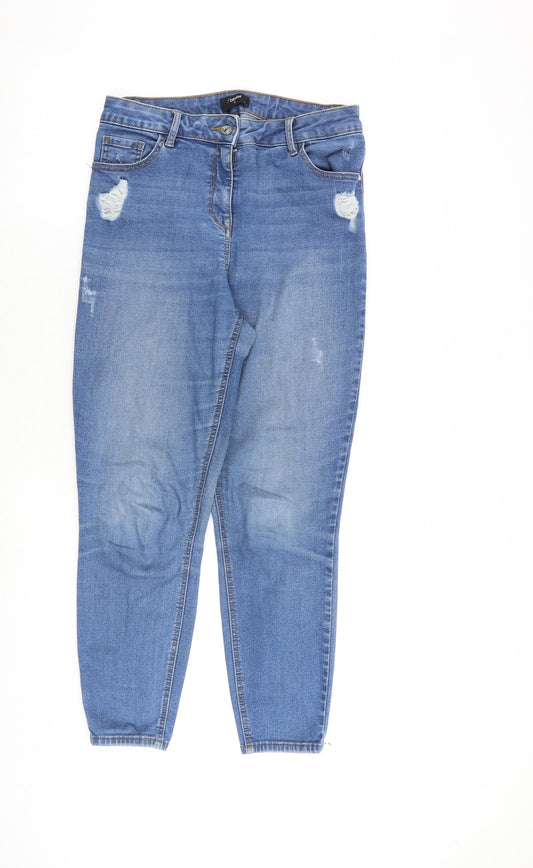 /Denim Womens Blue Cotton Skinny Jeans Size 12 Regular Zip
