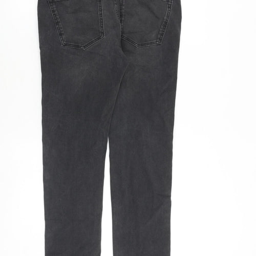 NEXT Mens Grey Cotton Straight Jeans Size 30 in Slim Zip