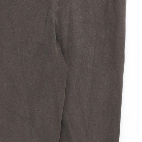 Autograph Womens Brown Cotton Chino Trousers Size 10 Regular Zip