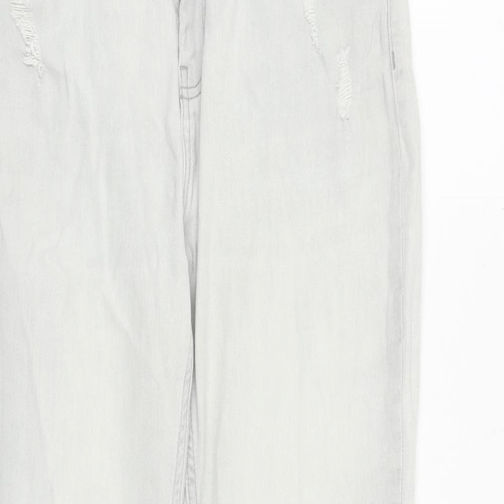 monari Womens Grey Cotton Mom Jeans Size 30 in Regular Zip