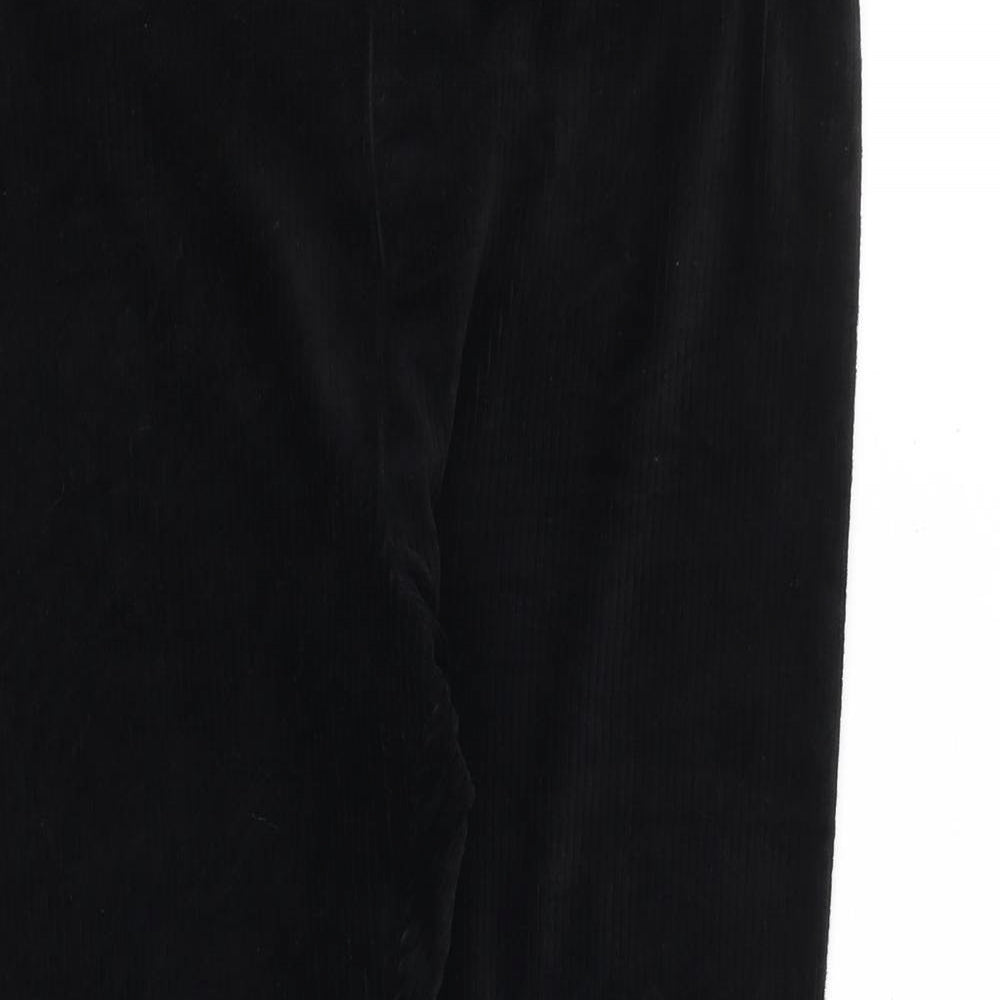 Marks and Spencer Womens Black Cotton Chino Leggings Size 14 L25 in Regular