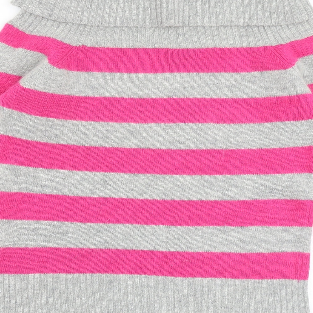 Pilot Womens Multicoloured Roll Neck Striped Wool Pullover Jumper Size S