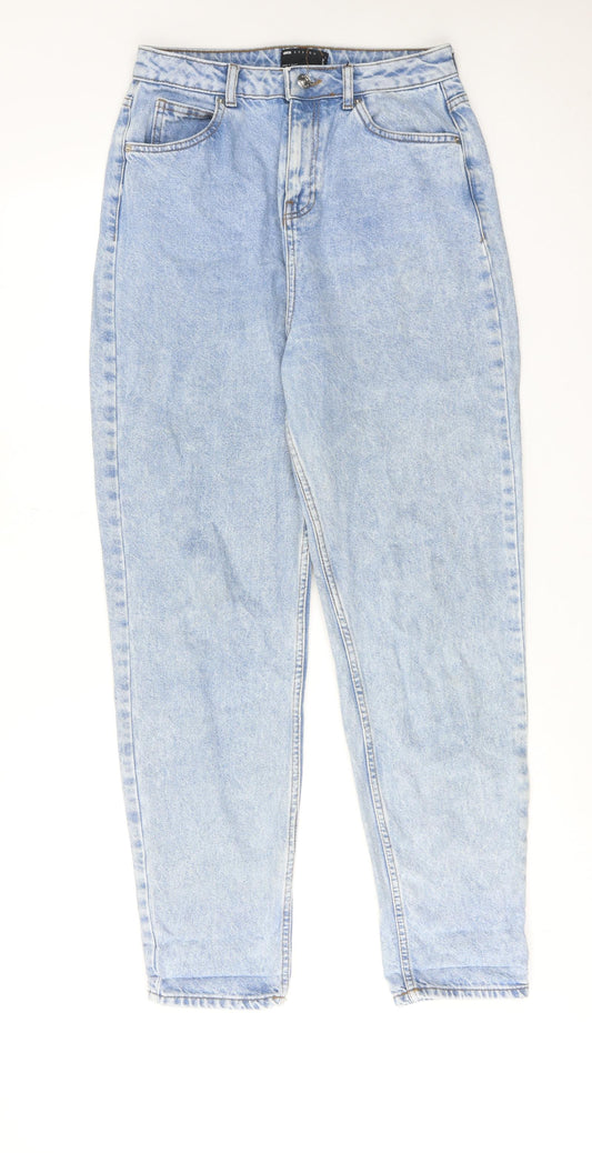 ASOS Womens Blue Cotton Mom Jeans Size 28 in L32 in Regular Zip