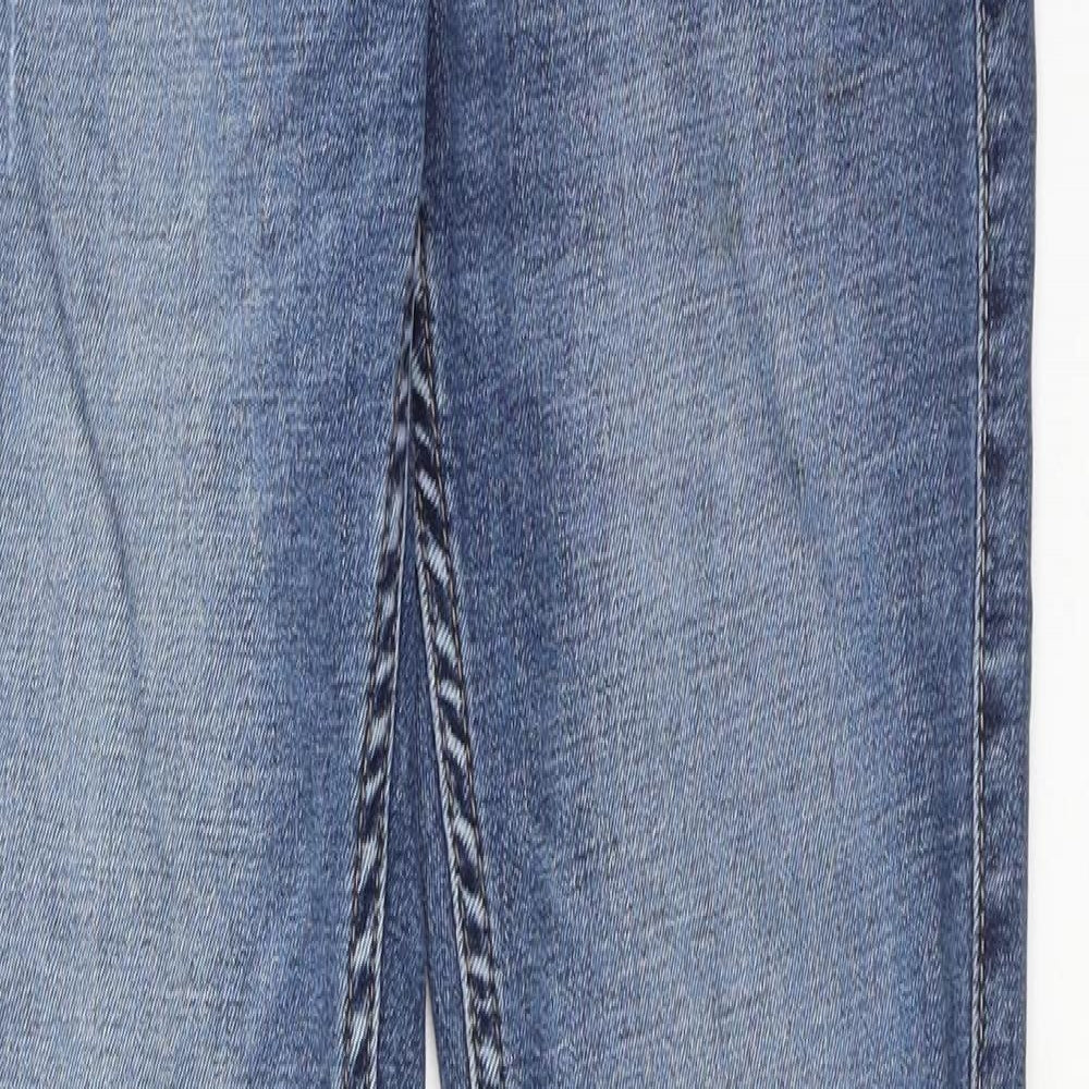 Hollister Mens Blue Cotton Skinny Jeans Size 28 in L34 in Regular Zip