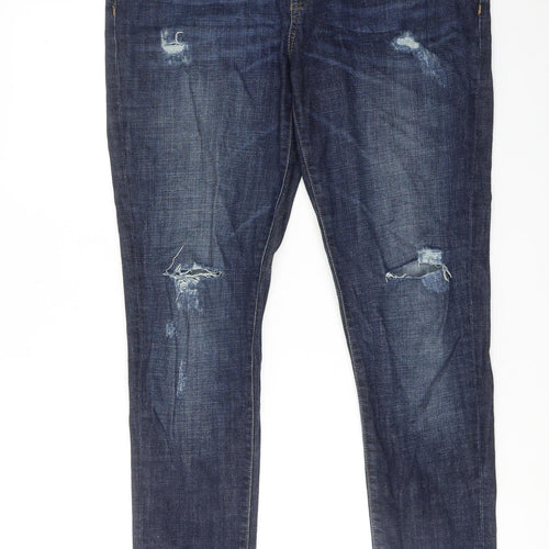 Gap Mens Blue Cotton Skinny Jeans Size 34 in L32 in Regular Zip