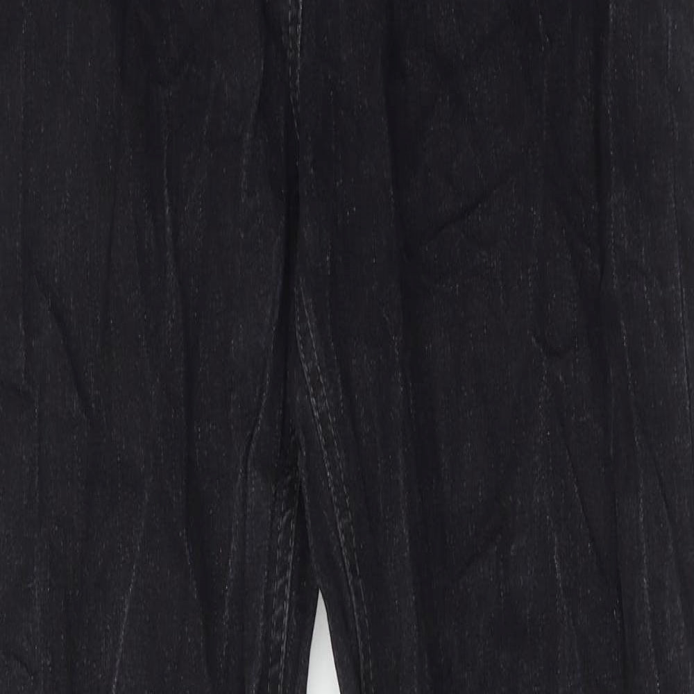 George Womens Black Cotton Skinny Jeans Size 16 Regular Zip