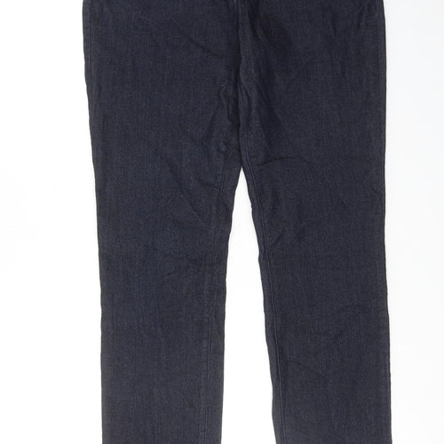 NYDJ Womens Blue Cotton Skinny Jeans Size 12 Slim Zip - Embellished Pockets
