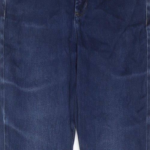 NYDJ Womens Blue Cotton Straight Jeans Size 10 Regular Zip